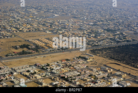 Paesaggio suburbano, Dubai, Emirati Arabi Uniti, Medio Oriente Foto Stock