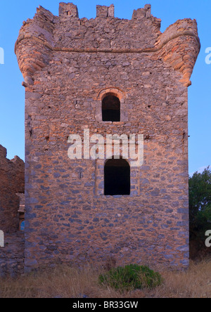 Kapetanakis vecchia torre a Messinia Foto Stock