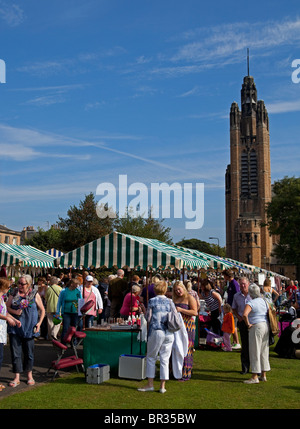 Portobello mercato dei prodotti alimentari biologici, Edimburgo, Scozia, Regno Unito Foto Stock