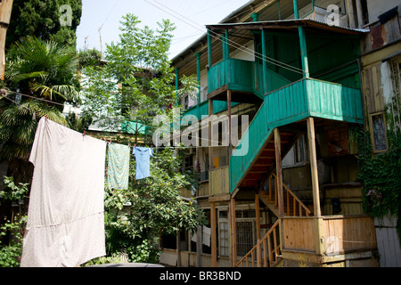 Backyard di Tbilisi, Georgia Foto Stock