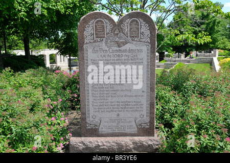 Dieci Comandamenti Memorial State Capitol Jefferson City Missouri Foto Stock