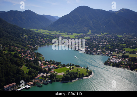 Il Tegernsee e visualizzare a Rottach Egern, in Germania, in Baviera, Rottach Egern Foto Stock
