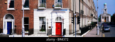 La città di Dublino, Co Dublin, Irlanda, Mount Street, strade georgiano Foto Stock