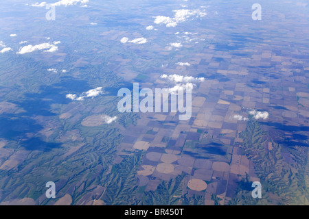 Terreni agricoli nel midwestern Stati Uniti, foto aeree Foto Stock