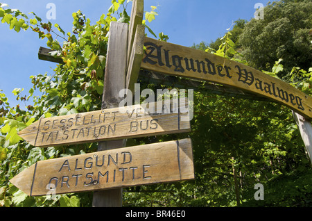 Algunder Waalweg di Lagundo, Alto Adige, Italia, Europa Foto Stock