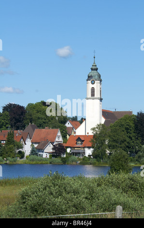 Chiesa parrocchiale di San Gallus e Ulrich, Kisslegg, Baden-Wuerttemberg, Germania, Europa Foto Stock