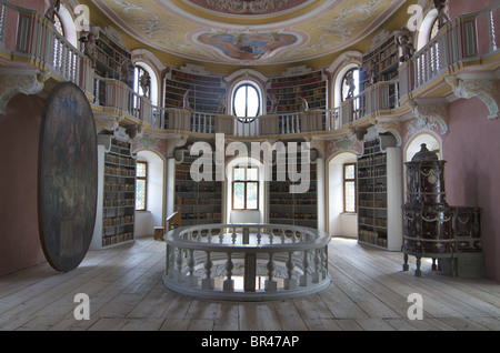 Alte Bibliothek, Abbazia San Mang, Fuessen, Baviera, Germania, Europa Foto Stock