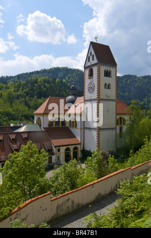 Abbazia San Mang, Fuessen, Baviera, Germania, Europa Foto Stock