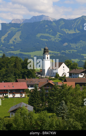 Ofterschwang, Allgaeu, Baviera, Germania, Europa Foto Stock