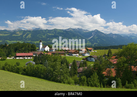 Ofterschwang, Allgaeu, Baviera, Germania, Europa Foto Stock