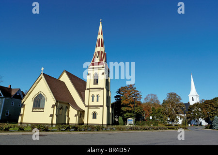 ST James Church, Mahone Bay, Nova Scotia Foto Stock