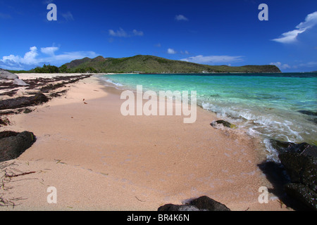 Spiaggia appartata sul Saint Kitts Foto Stock