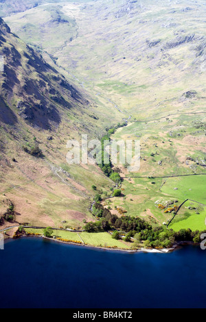 Bowderdale e Wastwater da Illgill testa sopra Wasdale Lake District Cumbria Inghilterra England Foto Stock