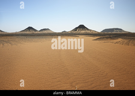 Nero, Deserto Deserto Libico, Egitto, Africa Foto Stock