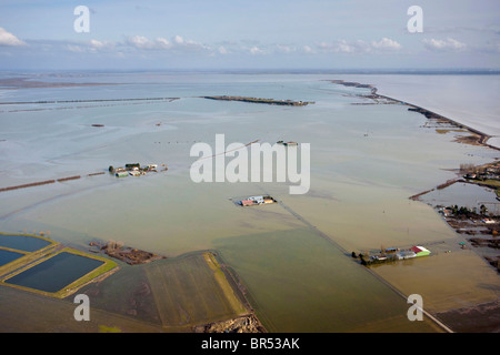 L'Aiguillon-sur-Mer (85): le inondazioni causate dalla tempesta Xynthia (2010/03/02) Foto Stock