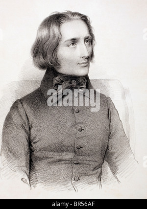 Franz Liszt, 1811 - 1886. Ungherese pianista e compositore. Foto Stock