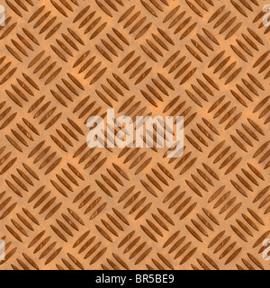 Un diamante d'oro metallico piastra di sfondo che piastrelle perfettamente come un modello in qualsiasi direzione. Foto Stock