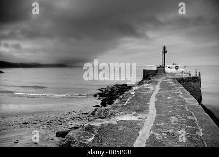 Il banjo pier in looe Cornwall Inghilterra Regno Unito Foto Stock