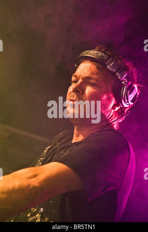 Pete Tong, DJ, giocando a Rockness Festival. Foto Stock