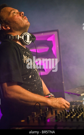 Pete Tong, DJ, giocando a Rockness Festival. Foto Stock