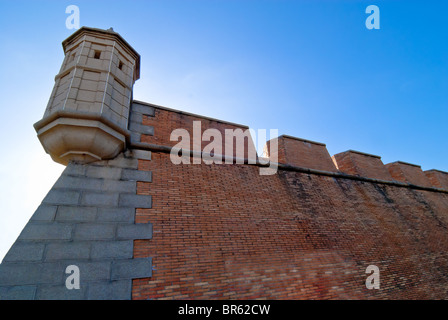 Bastion garitta sulla Fort Conde (ora un museo), nel centro cittadino di Mobile, Alabama, STATI UNITI D'AMERICA Foto Stock