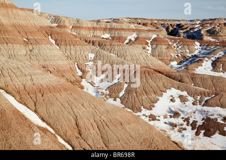 Winter landscape in Badlands National Park, South Dakota, USA. Foto Stock