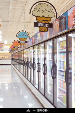 Congelatore di un negozio di alimentari in Pennsylvania. Foto Stock