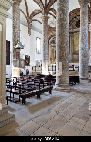 Chiesa della Misericordia nella città di Santarém, Portogallo. Xvi secolo architettura tardo rinascimentale. Foto Stock