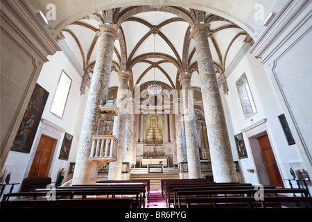 Chiesa della Misericordia nella città di Santarém, Portogallo. Xvi secolo architettura tardo rinascimentale. Foto Stock