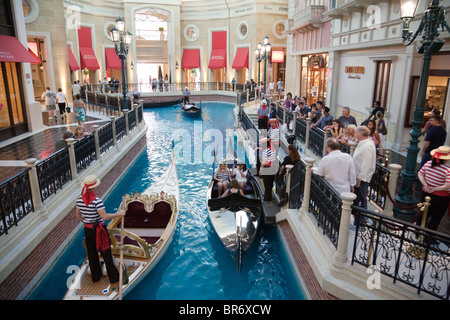 Le gondole del Canal Grande, la Venetian Hotel Las Vegas Stati Uniti d'America Foto Stock