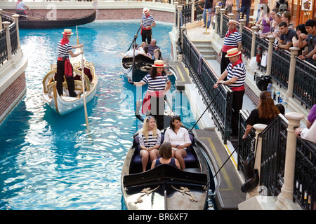 Le gondole del Canal Grande, la Venetian Hotel Las Vegas Stati Uniti d'America Foto Stock