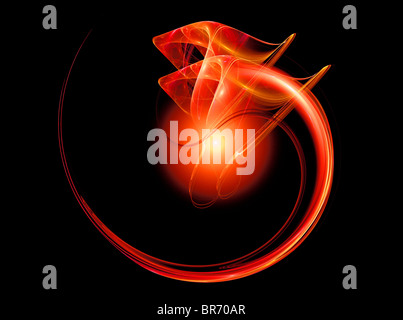 Frattali draghi rosso Foto Stock