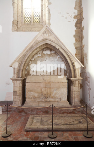 Santo Agostinho da Graça chiesa nella città di Santarém, Portogallo. 14th/XV secolo/mendicanti gotico fiammeggiante architettura. Foto Stock