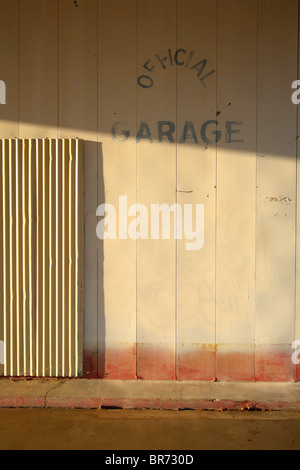 Edificio abbandonato, vecchi Route 66, Amboy, CA, Stati Uniti d'America Foto Stock