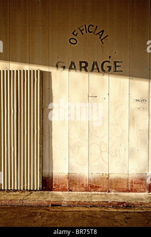 Edificio abbandonato, vecchi Route 66, Amboy, CA, Stati Uniti d'America Foto Stock