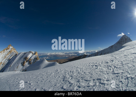 Vista nord da Gurla Mandhata Tibet. Foto Stock