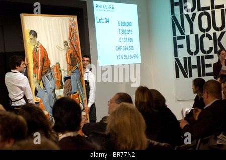 Autunno 2006 Contemporary Art Auction Phillips NYC Foto Stock