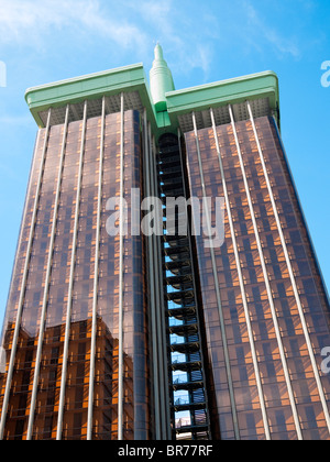 Torres de Colón (1976), torri gemelle a Plaza de Colón di Madrid, Spagna Foto Stock