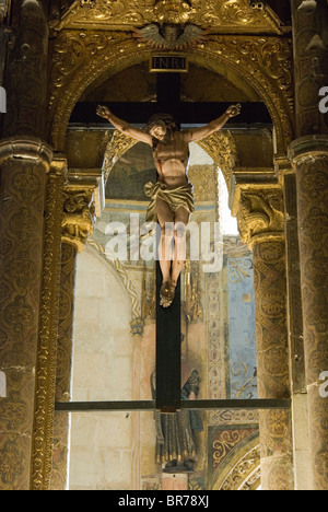 Il Convento de Cristo convento di Tomar, Portogallo. UNESCO - Sito Patrimonio dell'umanità. Interno della chiesa rotonda. Foto Stock