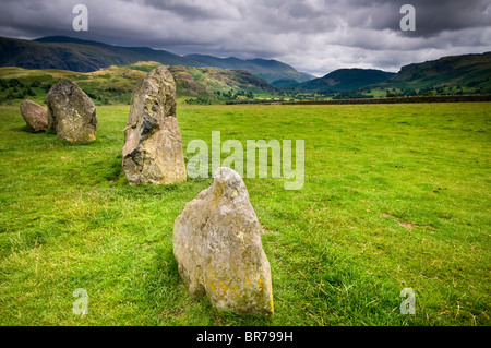 Castlerigg Stone Circle Near Keswick nel distretto del lago, Cumbria, England, Regno Unito Foto Stock