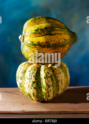 Tutto il verde e di zucca gialla Foto Stock