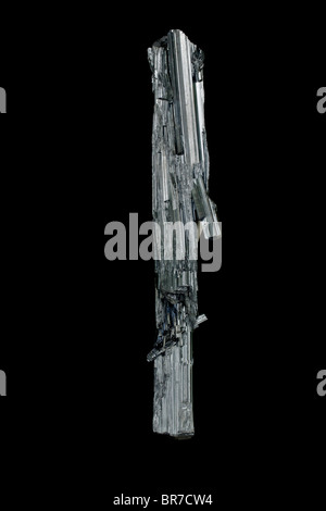 Stibnite - Sb2S3 - solfuro di antimonio - Cina - minerale di antimonio - Talvolta chiamato antimonite Foto Stock