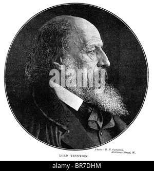 Alfred Tennyson, primo Baron Tennyson, FRS (1809 al 1892), meglio noto come "Alfred Tennyson Signore", poeta laureato Foto Stock