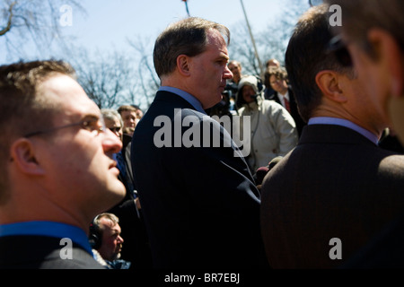 Consulente Speciale Patrick Fitzgerald parla ai media seguenti colpevole verdetti nella Libby trial Foto Stock