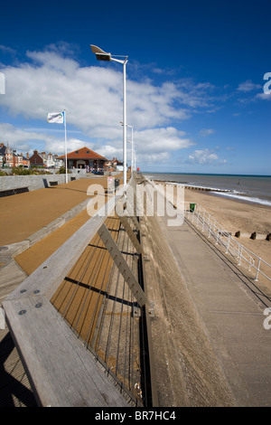 Hornsea lungomare e la spiaggia, East Yorkshire Foto Stock