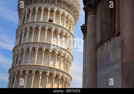 La Torre Pendente di Pisa la Piazza dei Miracoli, Italia Foto Stock