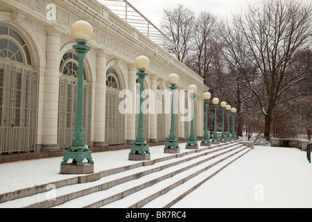 Prospect Park boat house Brooklyn New York Foto Stock