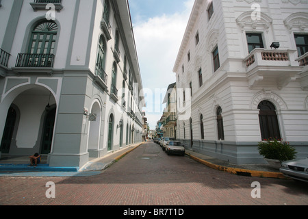 Casco Antiguo o Casco Viejo, vecchi quartieri della città di Panama, la parte storica della città. Foto Stock