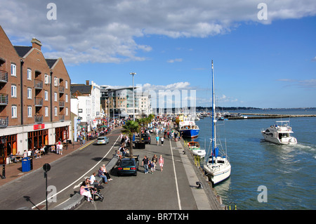 Vista Promenade, Quay, Poole, Dorset, England, Regno Unito Foto Stock