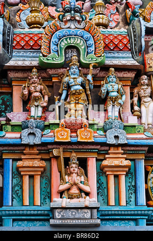 Gopuram architettura del tempio Ranganathaswamy, Trichy, Tamil Nadu, India Foto Stock